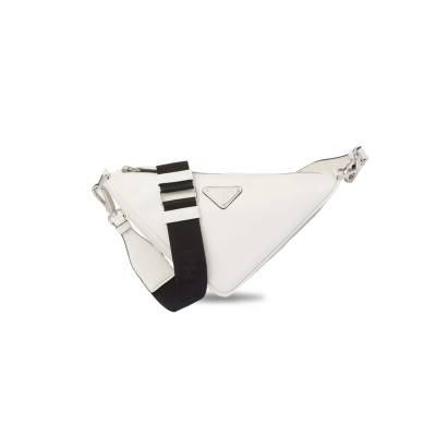 PRADA SOFT CALFSKIN TRIANGLE CROSSBODY BAG 1VH155  (26*15*12cm)